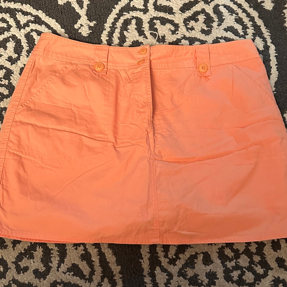 New York & Company Vibrant Coral Mini Skirt